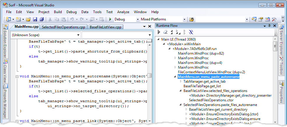 Runtime Flow integrated with Visual Studio 2008
