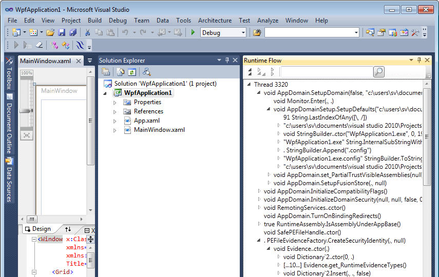 Runtime Flow integrated with Visual Studio 2010