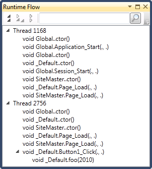 Runtime Flow of the ASP.NET web application in VS 2010
